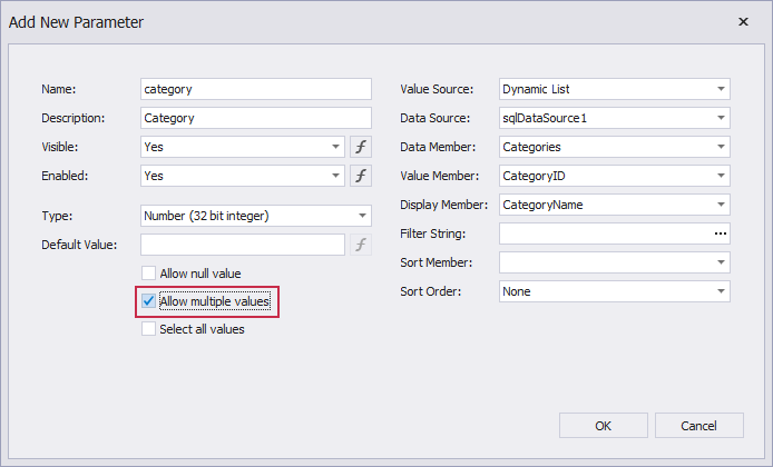 Enable the Allow multiple values option