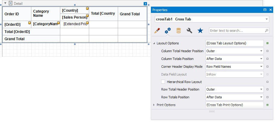 eurd-win-cross-tab-layout-options-properties-window