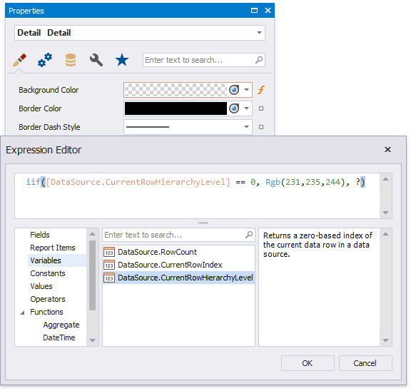 HierarchicalReport-ExpressionVariable