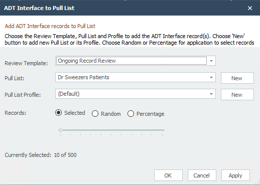 Add To Pull List Dialog