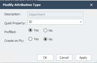 Modify Attribute Type Dialog