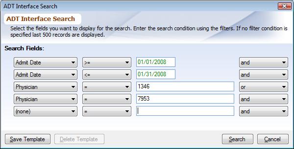 ADT Search Dialog