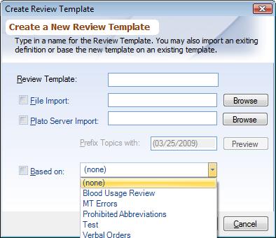 Dialog Review Template Based On